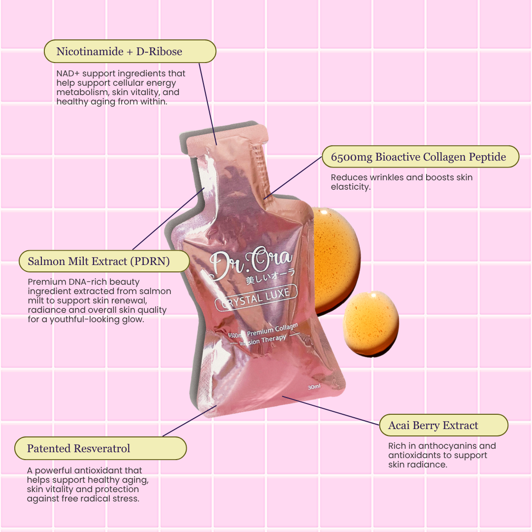 Sleep Well, Glow Better Bundle: Sleep Support + Upgraded Crystal Luxe Collagen + GWP 5 x Sleep Support Sachets