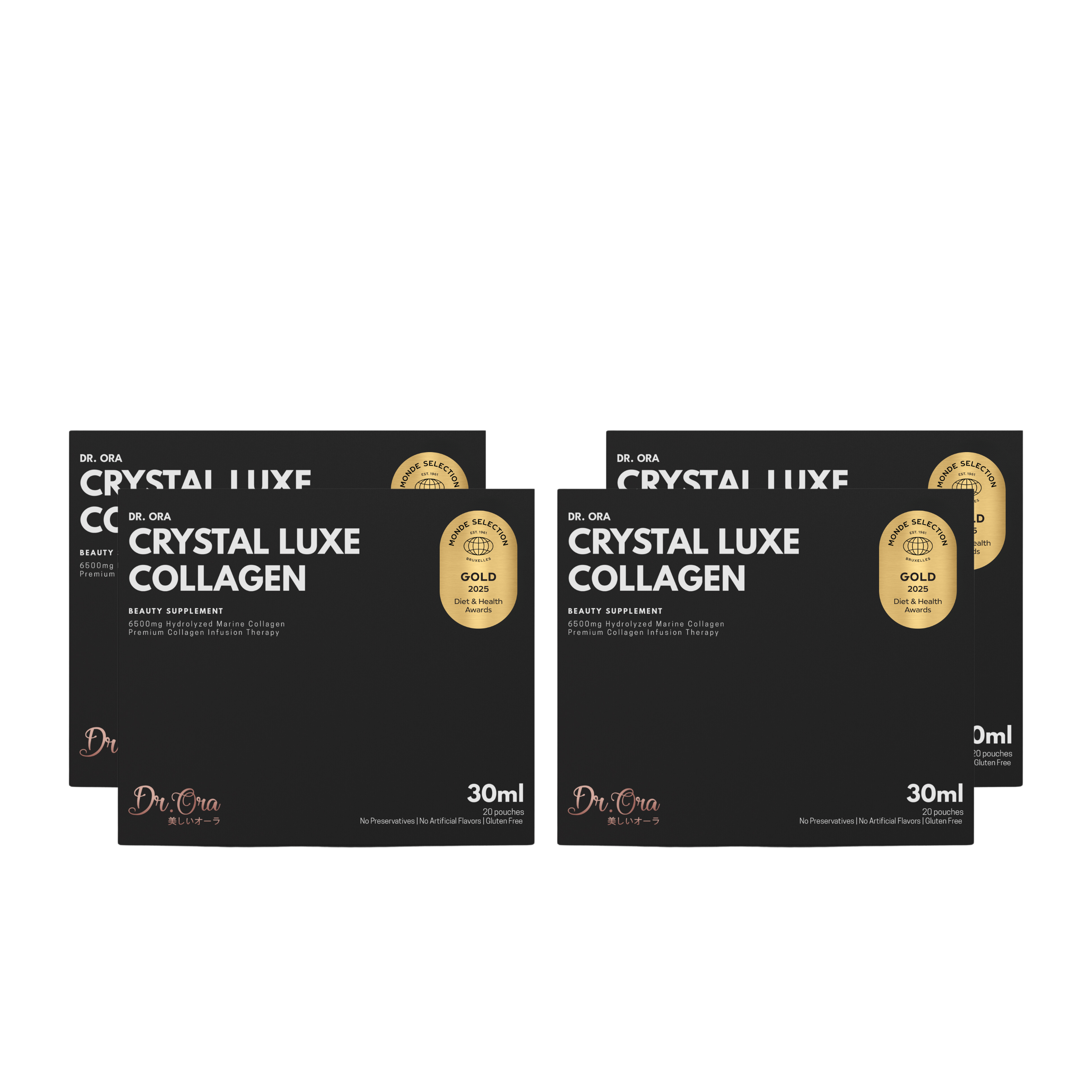 Crystal Luxe Collagen + PDRN - Marine Collagen Drink Singapore | 6500mg Collagen, Skin Hydration & Radiant Glow