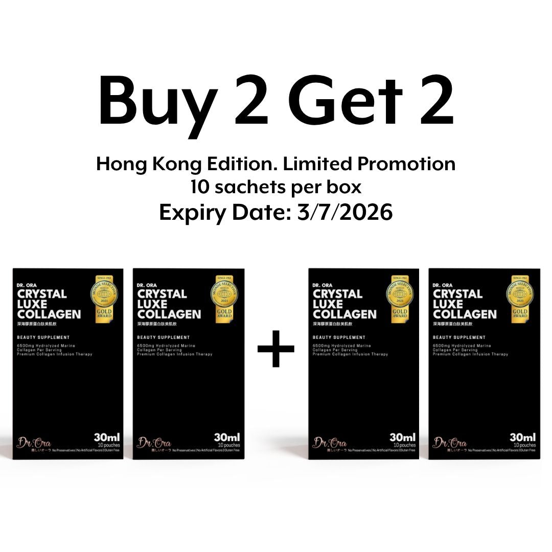 Crystal Luxe Collagen + PDRN - Marine Collagen Drink Singapore | 6500mg Collagen, Skin Hydration & Radiant Glow