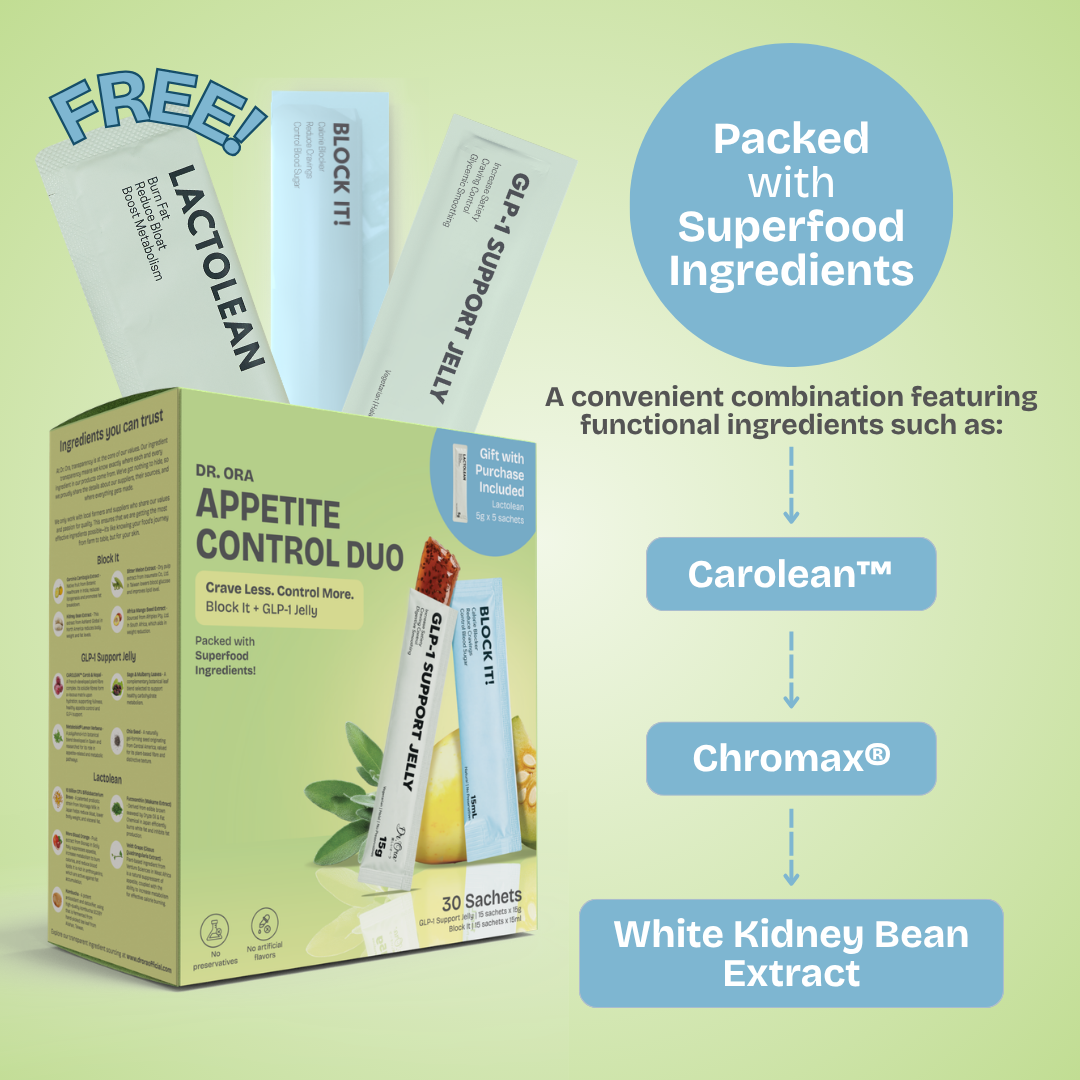 (PO) Appetite Control Bundle | 15s Block It + 15s GLP-1 Jelly + GWP 5s Lactolean