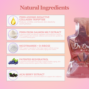 Crystal Luxe Collagen + PDRN | 6500mg Collagen, Skin Hydration & Radiant Glow